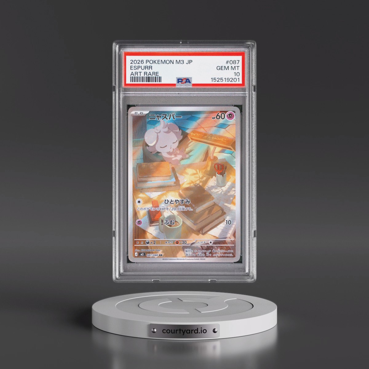 2026 Pokémon M3-Nullifying Zero #087 Espurr - Art Rare (PSA 10 GEM MINT)