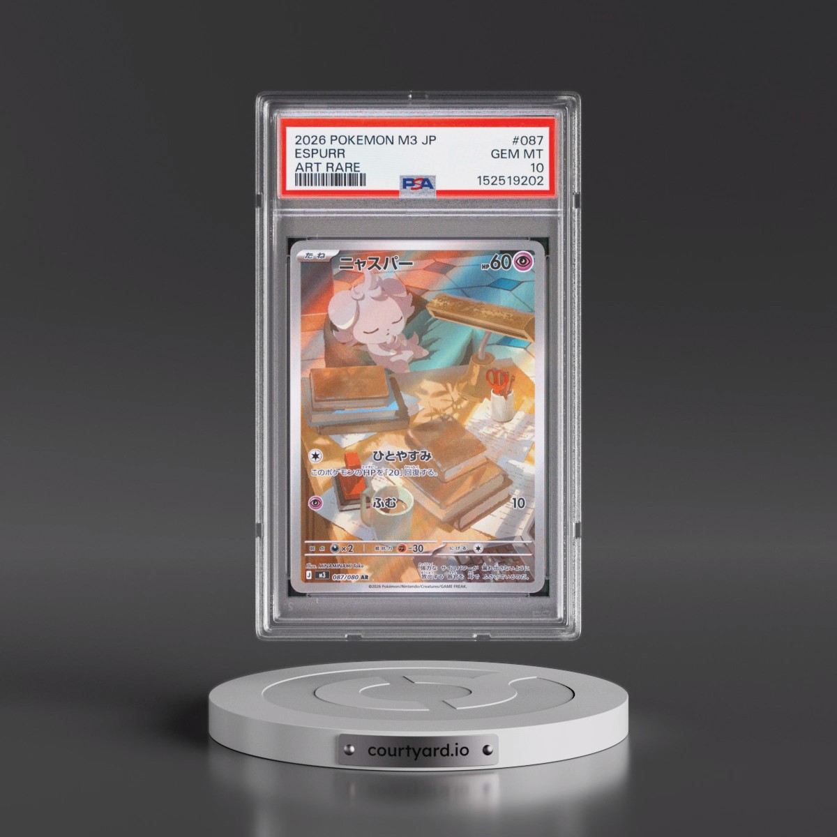 2026 Pokémon M3-Nullifying Zero #087 Espurr - Art Rare (PSA 10 GEM MINT)