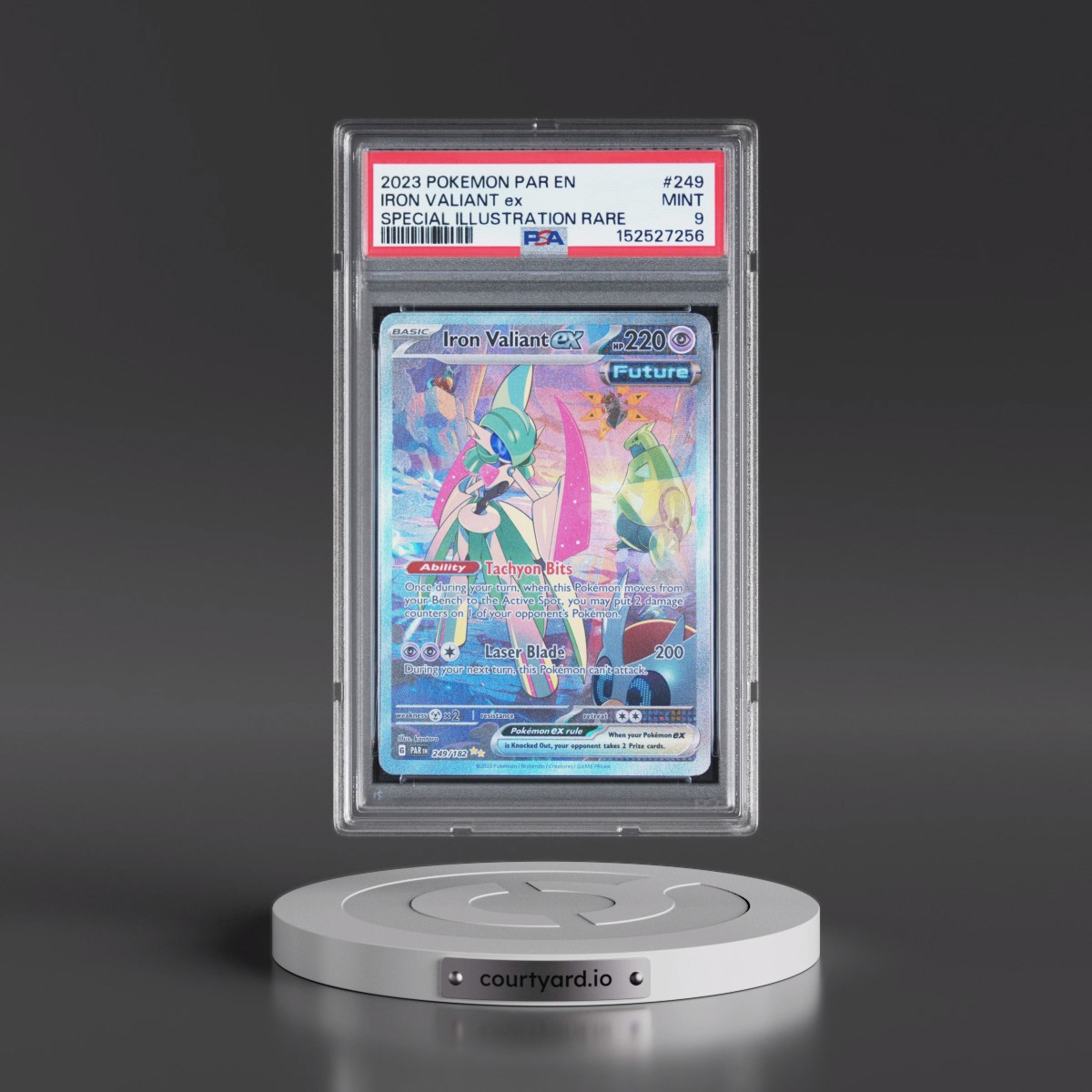 2023 Pokémon Par EN-Paradox Rift #249 Iron Valiant EX - Holo Special Illustration Rare (PSA 9 MINT)