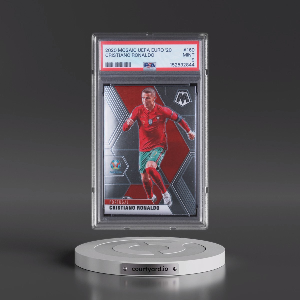 2020 Panini Mosaic UEFA Euro 2020 #160 Cristiano Ronaldo (PSA 9 MINT)