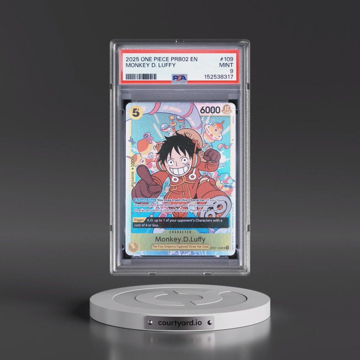 2025 One Piece PRB02-Premium Booster -One Piece Card the Best- Vol.2 #109 Monkey D. Luffy (PSA 9 MINT)