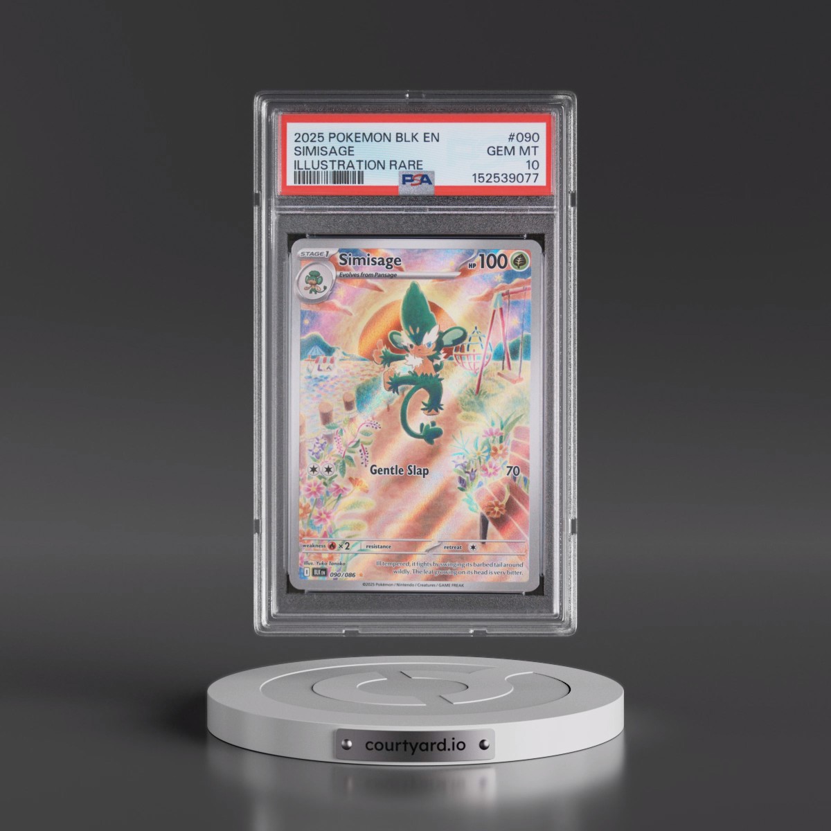 2025 Pokémon Blk EN-Black Bolt #090 Simisage - Illustration Rare (PSA 10 GEM MINT)