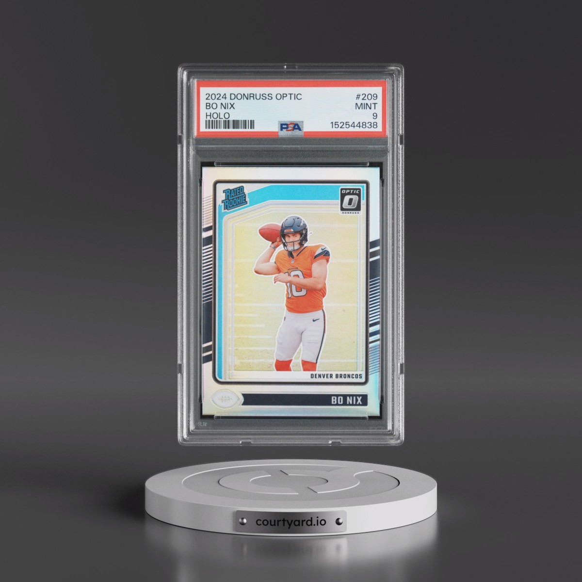 2024 Panini Donruss Optic #209 Bo Nix - Holo (PSA 9 MINT)