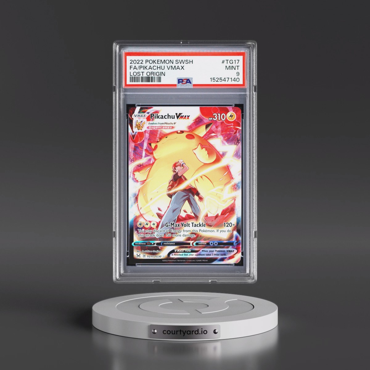 2022 Pokémon Sword & Shield Lost Origin #TG17 Pikachu Vmax - Full Art (PSA 9 MINT)