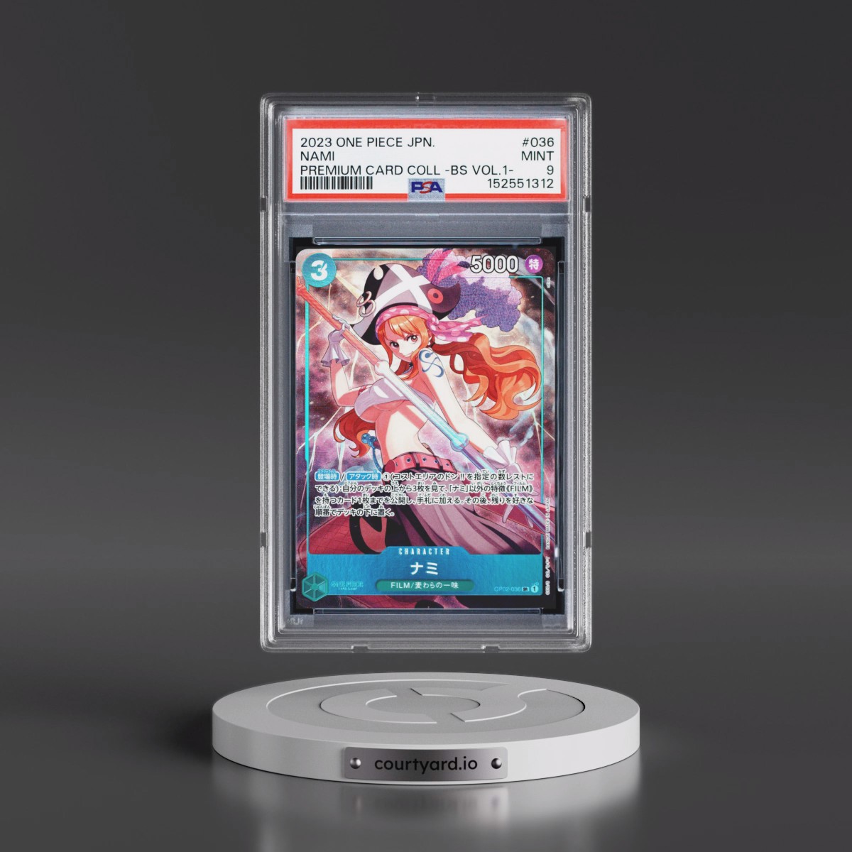 2023 One Piece Japanese Premium Card Collection -Best Selection Vol.1 #036 Nami (PSA 9 MINT)