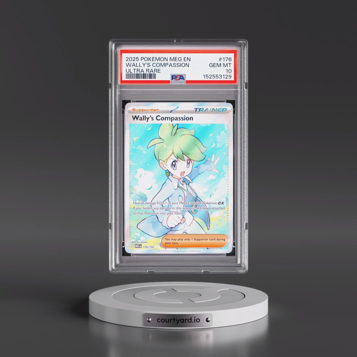 2025 Pokémon Meg EN-Mega Evolution #176 Wally's Compassion - Ultra Rare (PSA 10 GEM MINT)