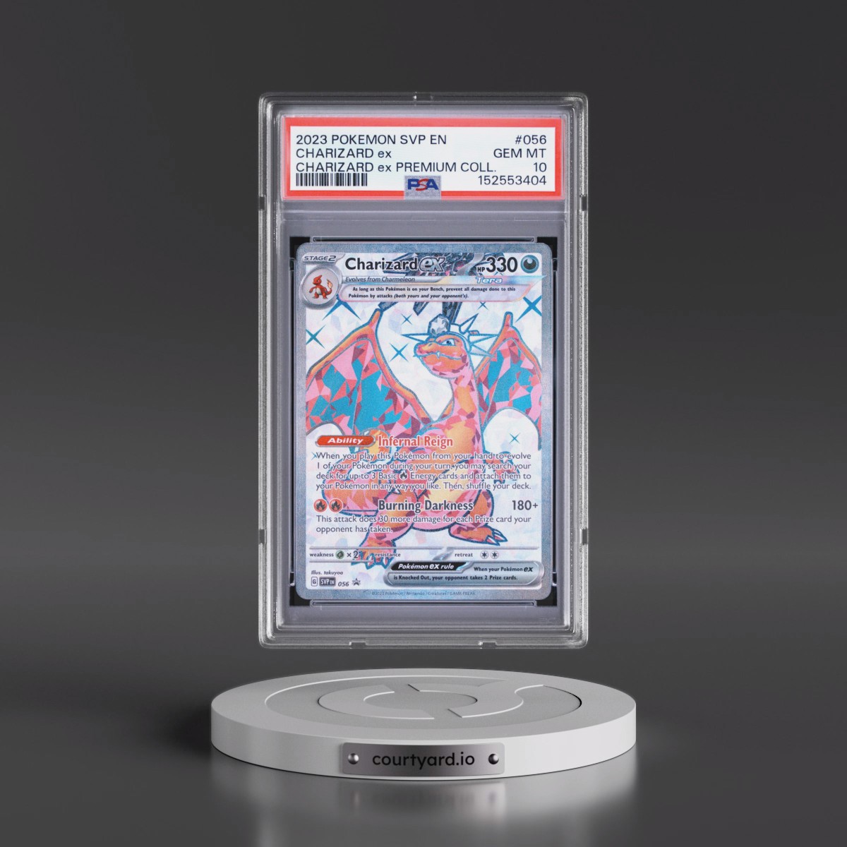 2023 Pokémon Svp EN-SV Black Star Promo #056 Charizard EX - Holo Charizard EX Premium Collection (PSA 10 GEM MINT)