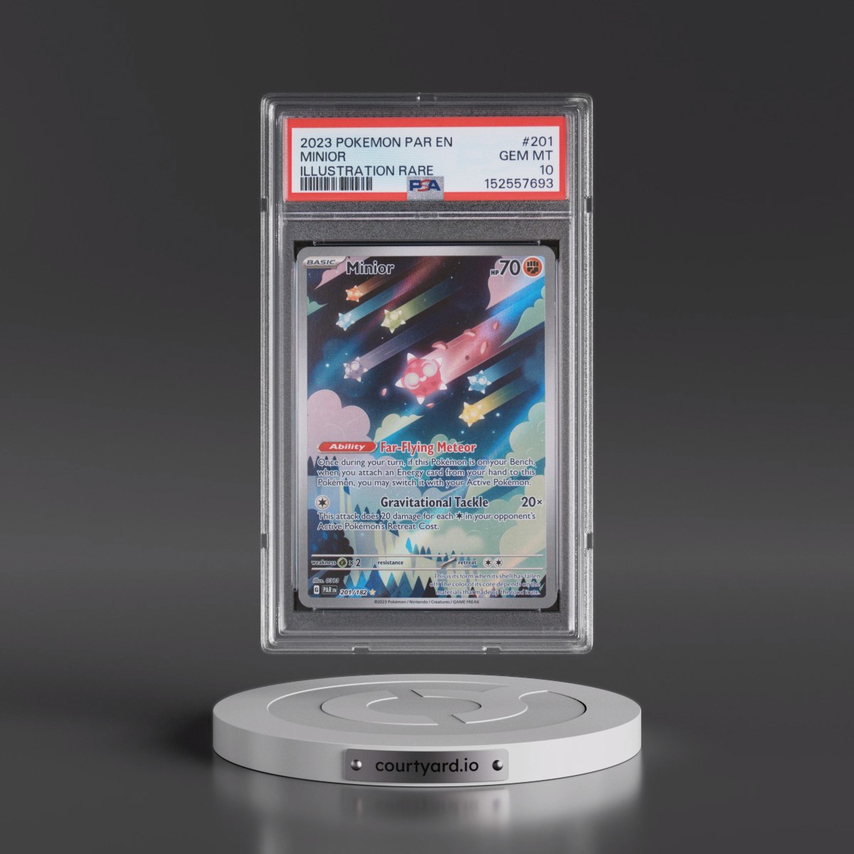 2023 Pokémon Par EN-Paradox Rift #201 Minior - Illustration Rare (PSA 10 GEM MINT)