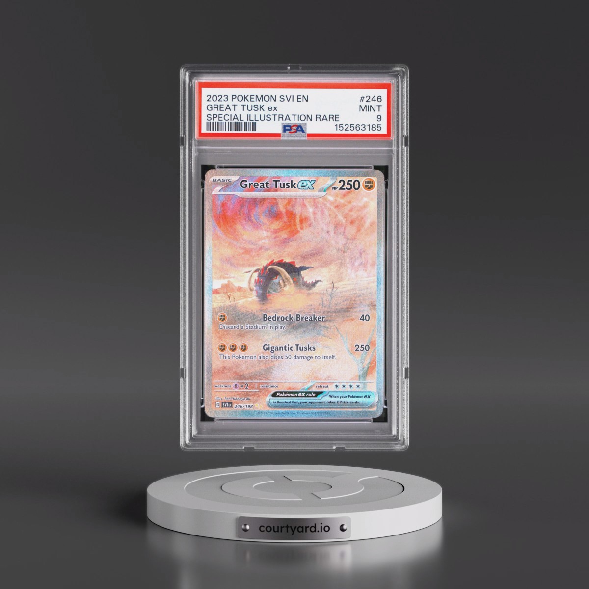 2023 Pokémon Svi EN-Scarlet & Violet #246 Great Tusk EX - Holo Special Illustration Rare (PSA 9 MINT)