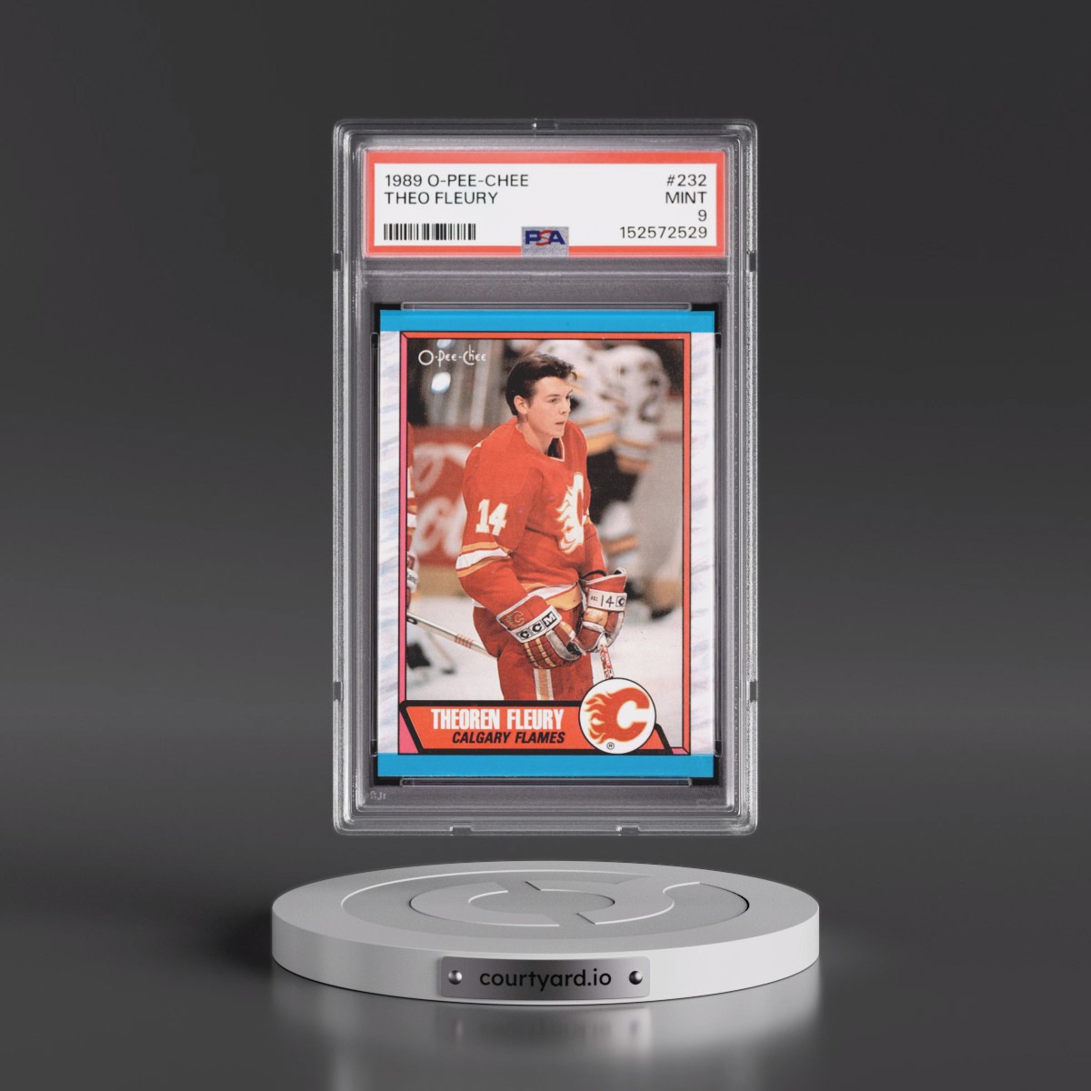1989 O-Pee-Chee #232 Theo Fleury (PSA 9 MINT)