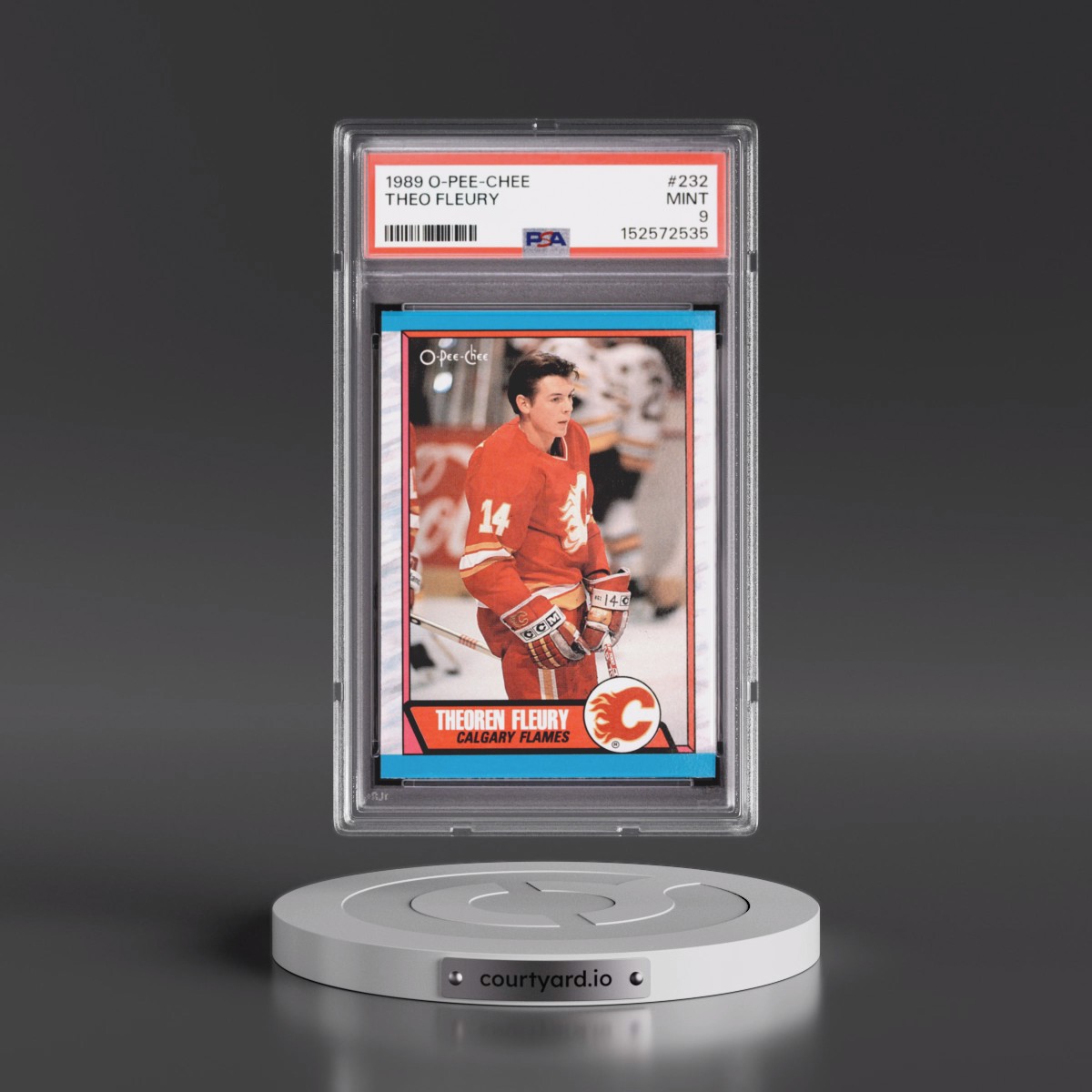 1989 O-Pee-Chee #232 Theo Fleury (PSA 9 MINT)