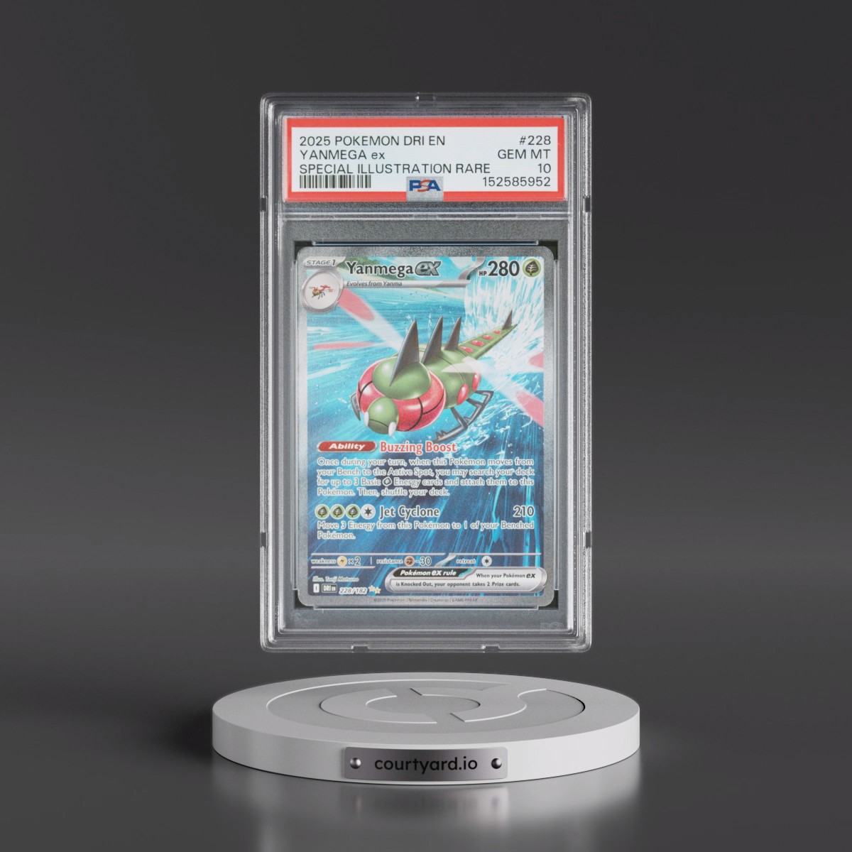 2025 Pokémon Dri EN-Destined Rivals #228 Yanmega EX - Holo Special Illustration Rare (PSA 10 GEM MINT)