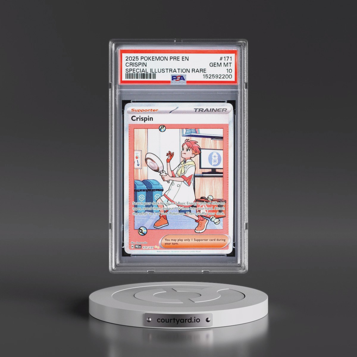 2025 Pokémon Pre EN-Prismatic Evolutions #171 Crispin - Special Illustration Rare (PSA 10 GEM MINT)