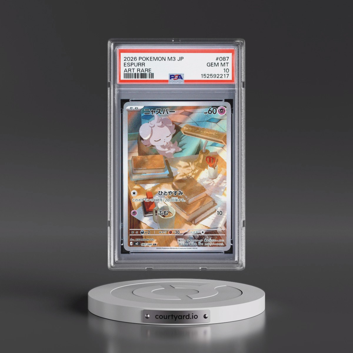2026 Pokémon M3-Nullifying Zero #087 Espurr - Art Rare (PSA 10 GEM MINT)