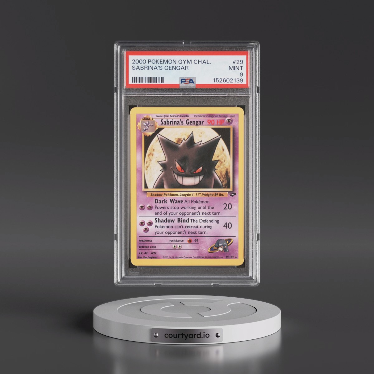 2000 Pokémon Gym Challenge #29 Sabrina's Gengar (PSA 9 MINT)