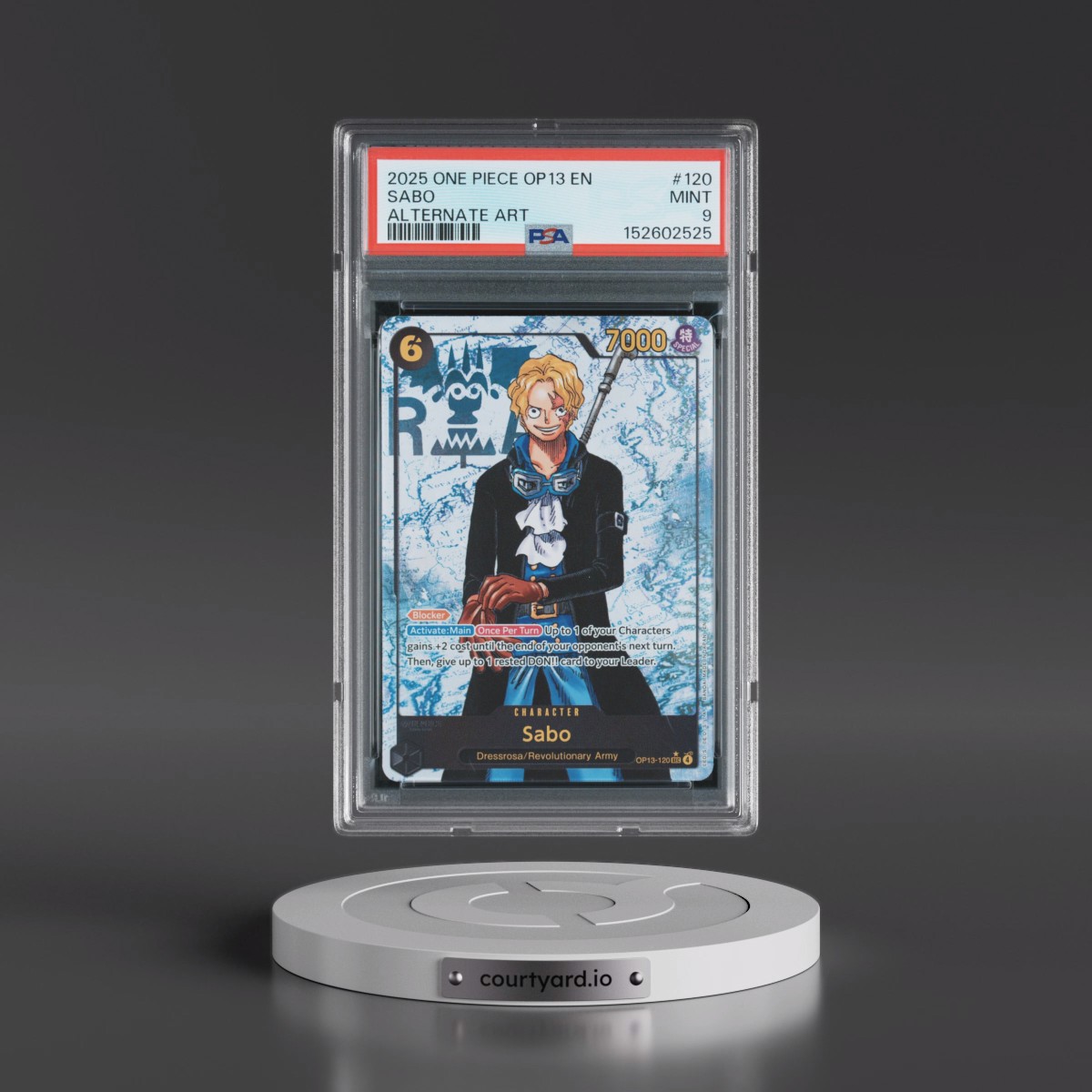 2025 One Piece OP13-Carrying on His Will #120 Sabo - Alternate Art (PSA 9 MINT)