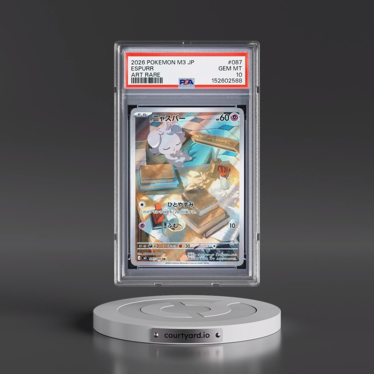 2026 Pokémon M3-Nullifying Zero #087 Espurr - Art Rare (PSA 10 GEM MINT)