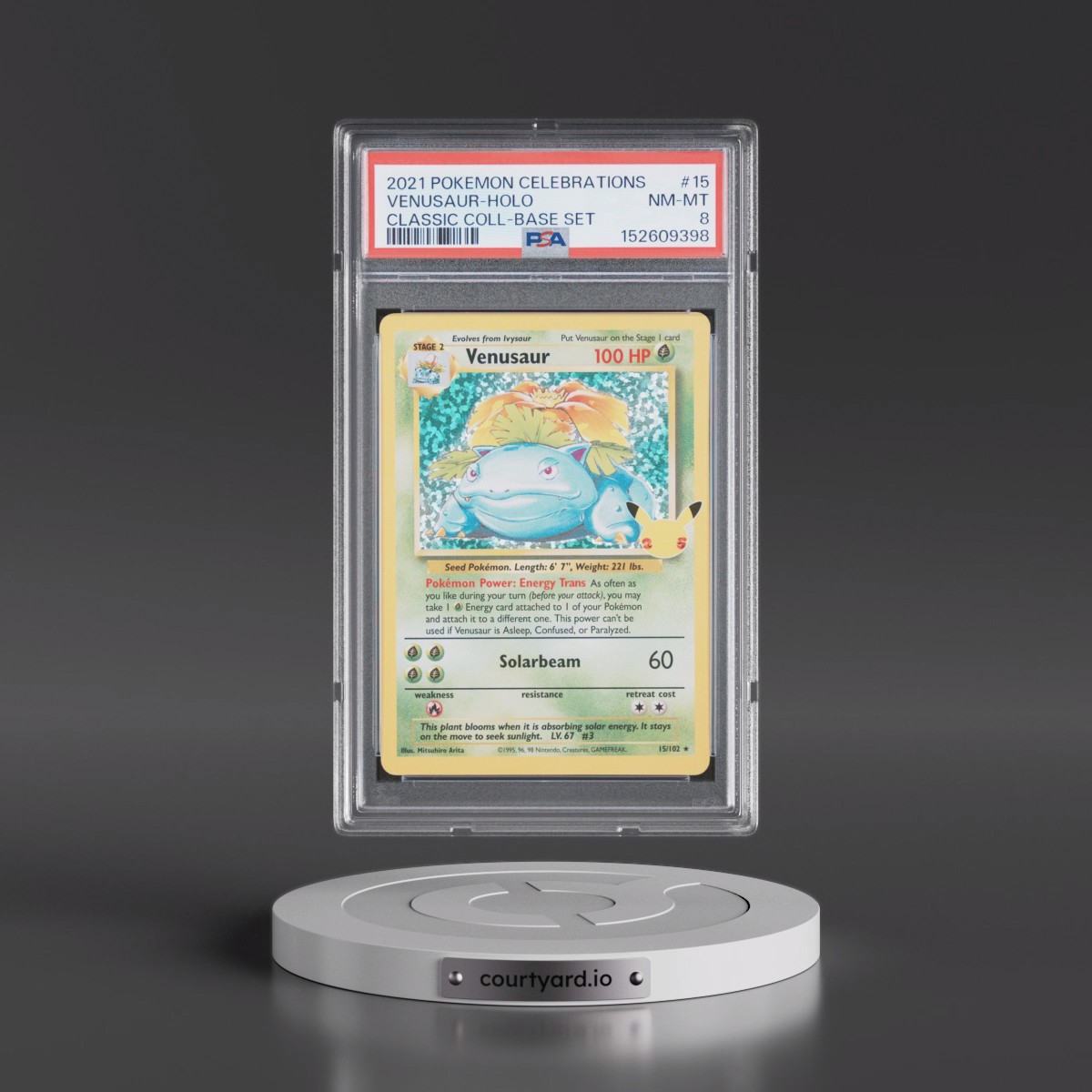 2021 Pokémon Celebrations Classic Collection #15 Venusaur - Holo (PSA 8 NM-MT)
