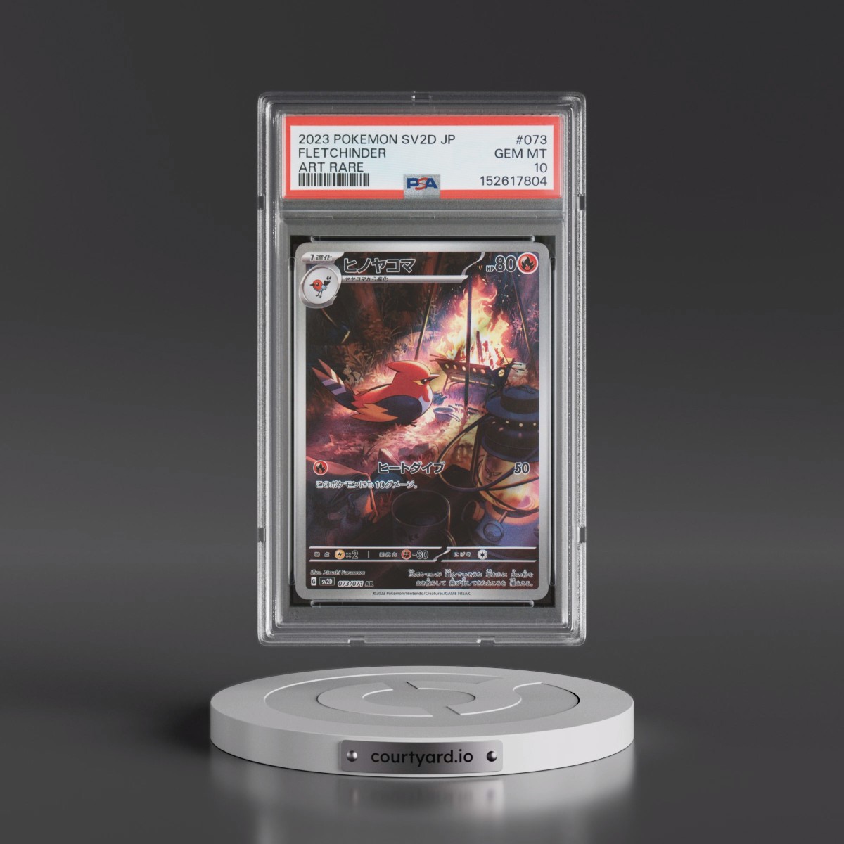 2023 Pokémon Sv2d-Clay Burst #073 Fletchinder - Art Rare (PSA 10 GEM MINT)