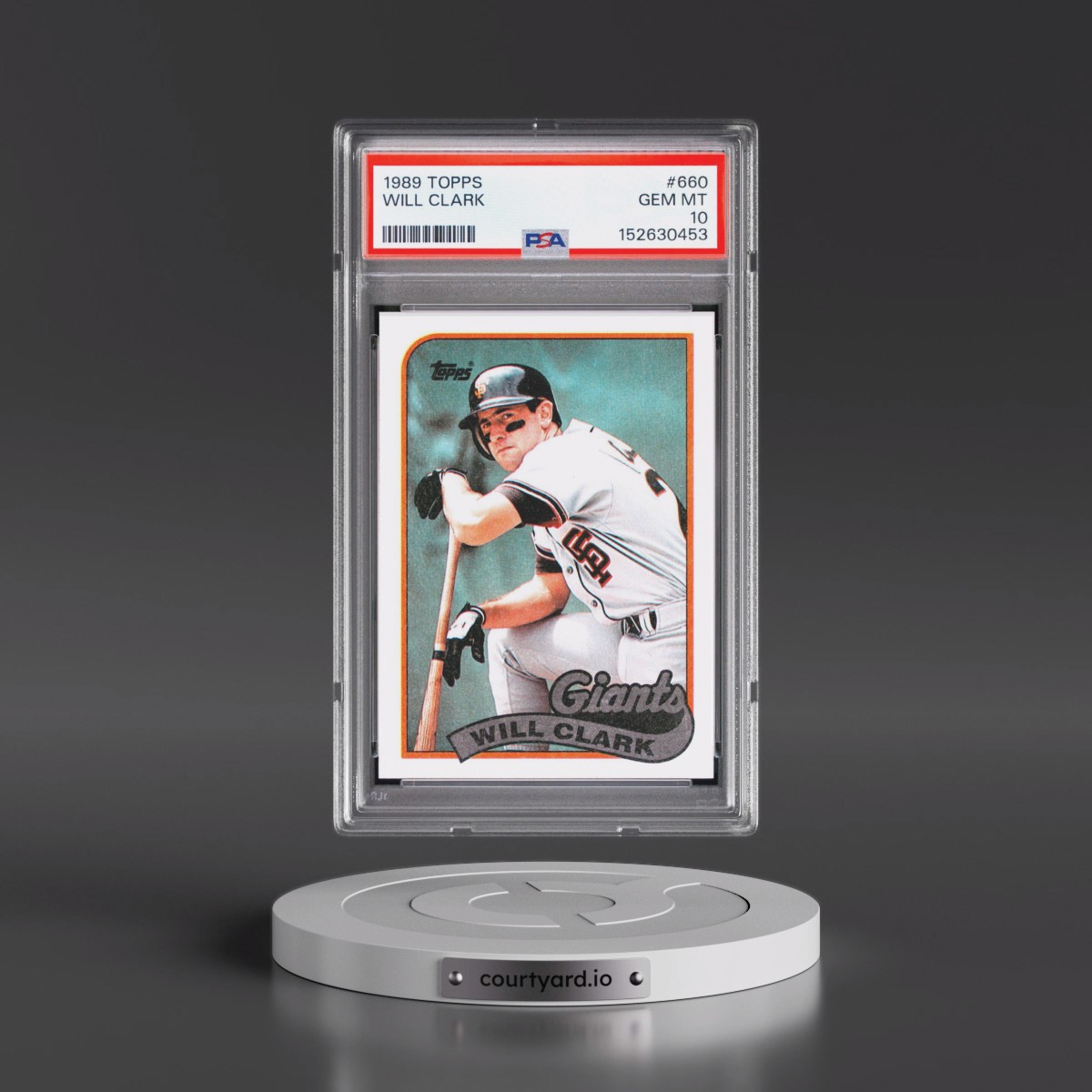 1989 Topps #660 Will Clark (PSA 10 GEM MINT)
