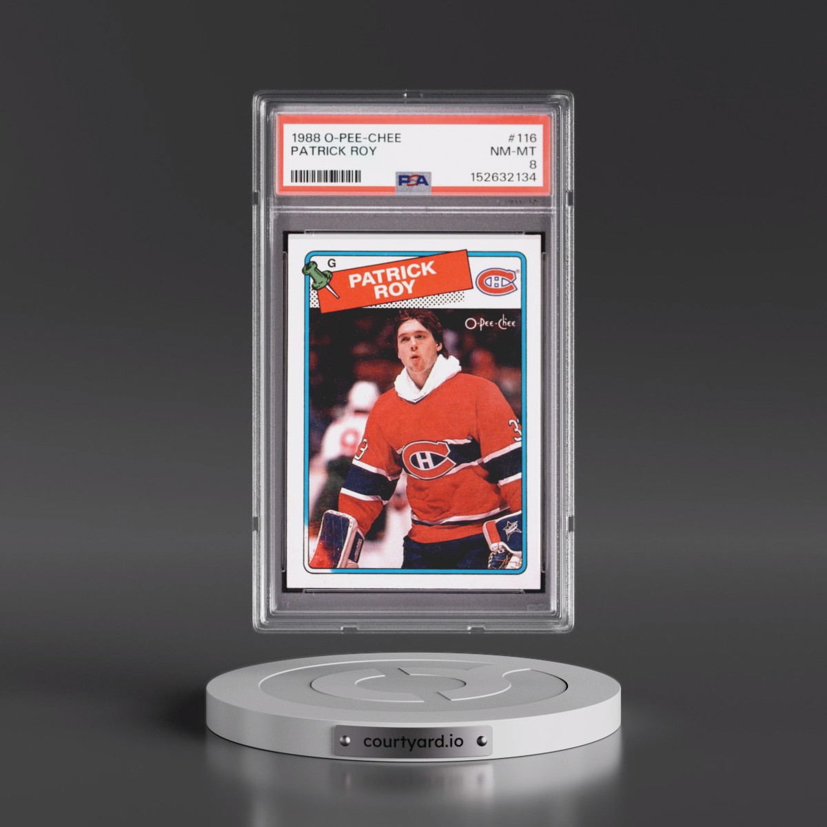 1988 O-Pee-Chee Patrick Roy #116 PSA 8