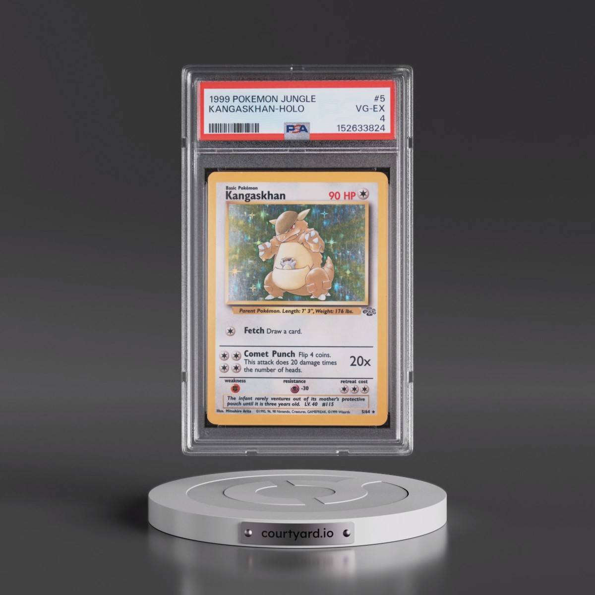 1999 Pokémon Jungle #5 Kangaskhan - Holo (PSA 4 VG-EX)