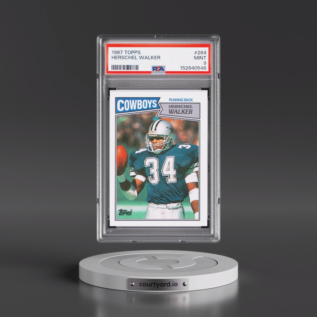 1987 Topps #264 Herschel Walker (PSA 9 MINT)