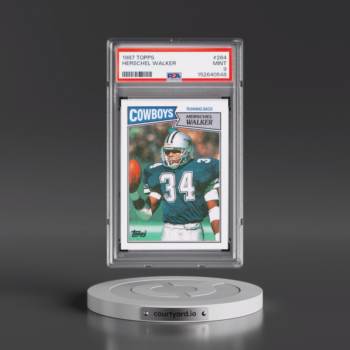 1987 Topps #264 Herschel Walker (PSA 9 MINT)