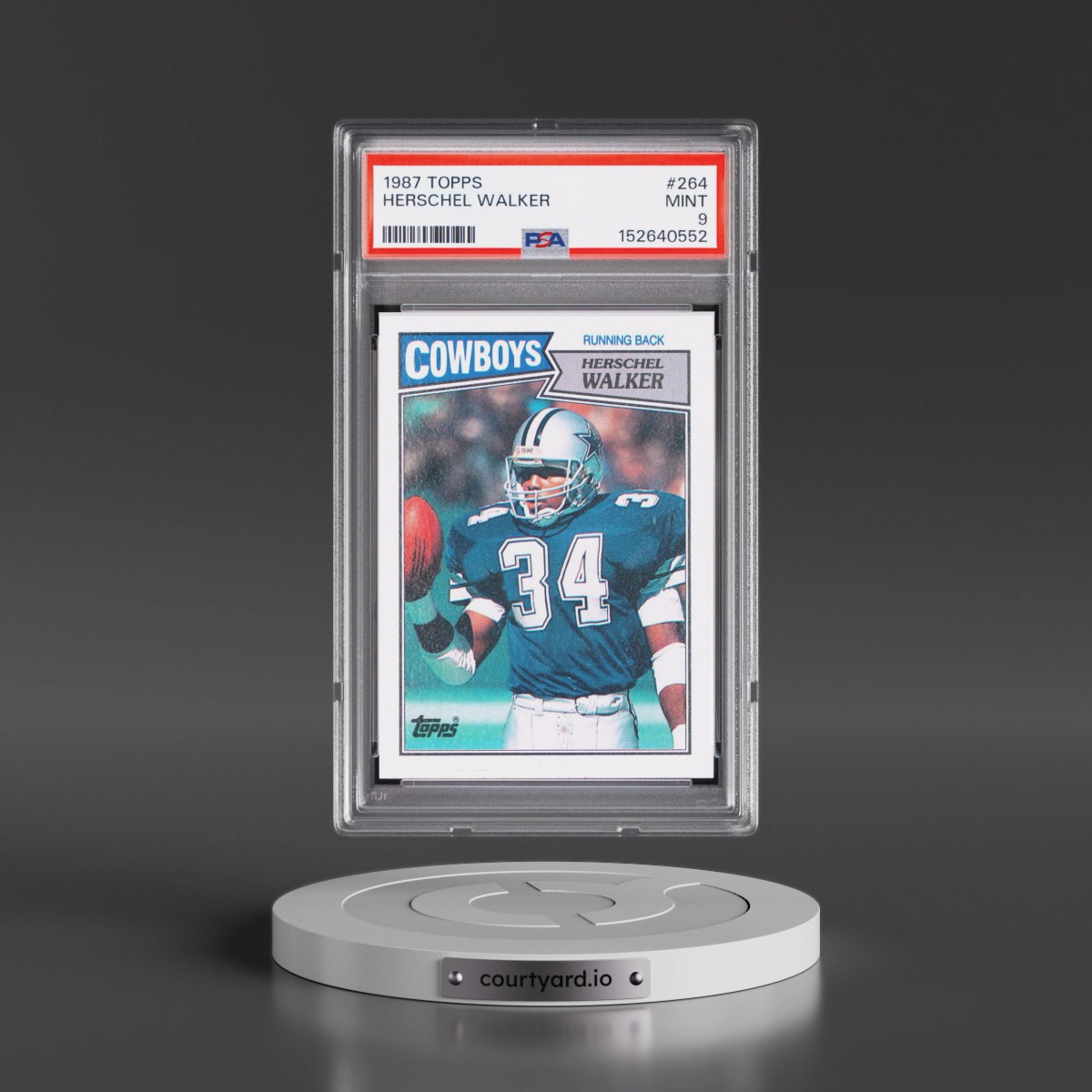 1987 Topps #264 Herschel Walker (PSA 9 MINT)