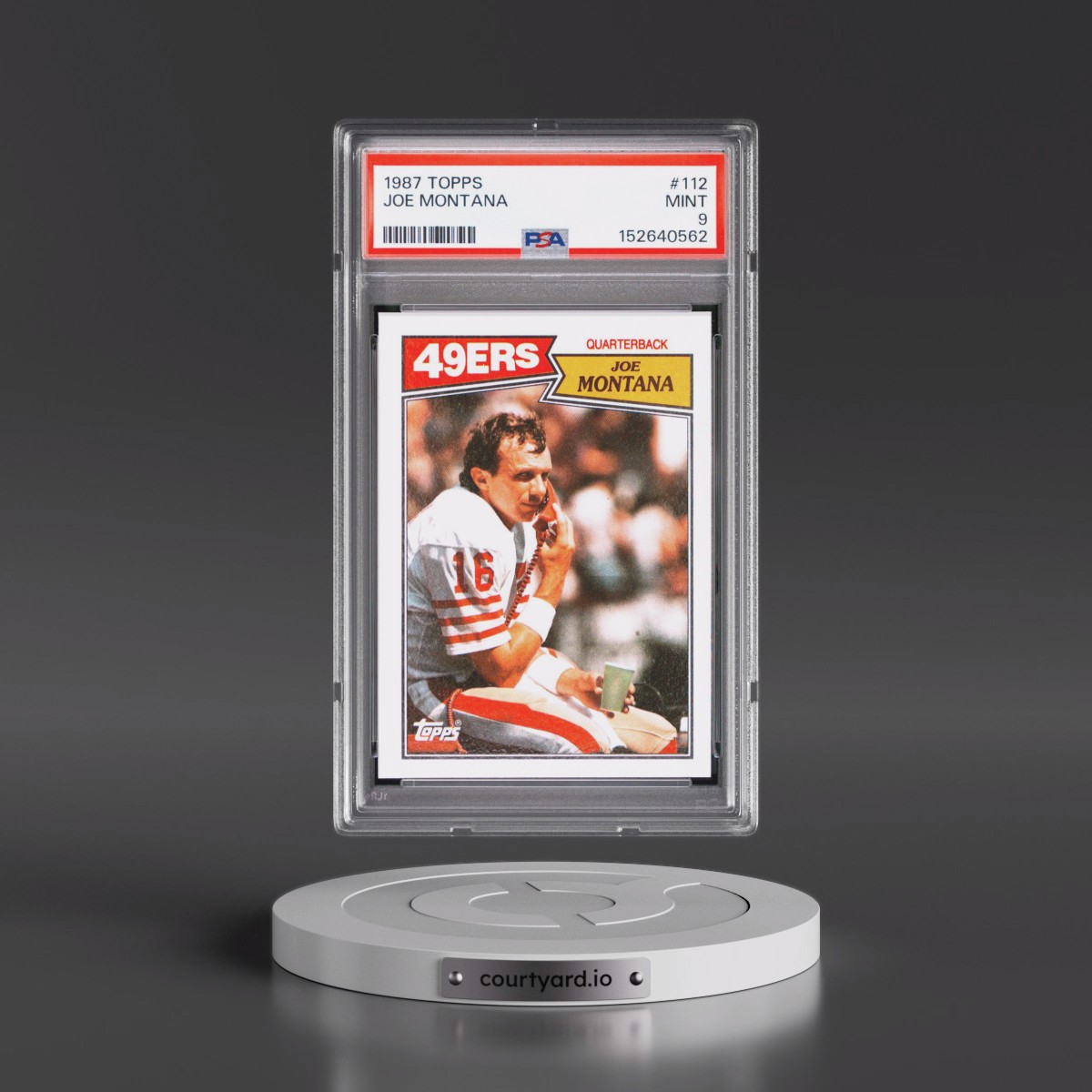 1987 Topps #112 Joe Montana (PSA 9 MINT)