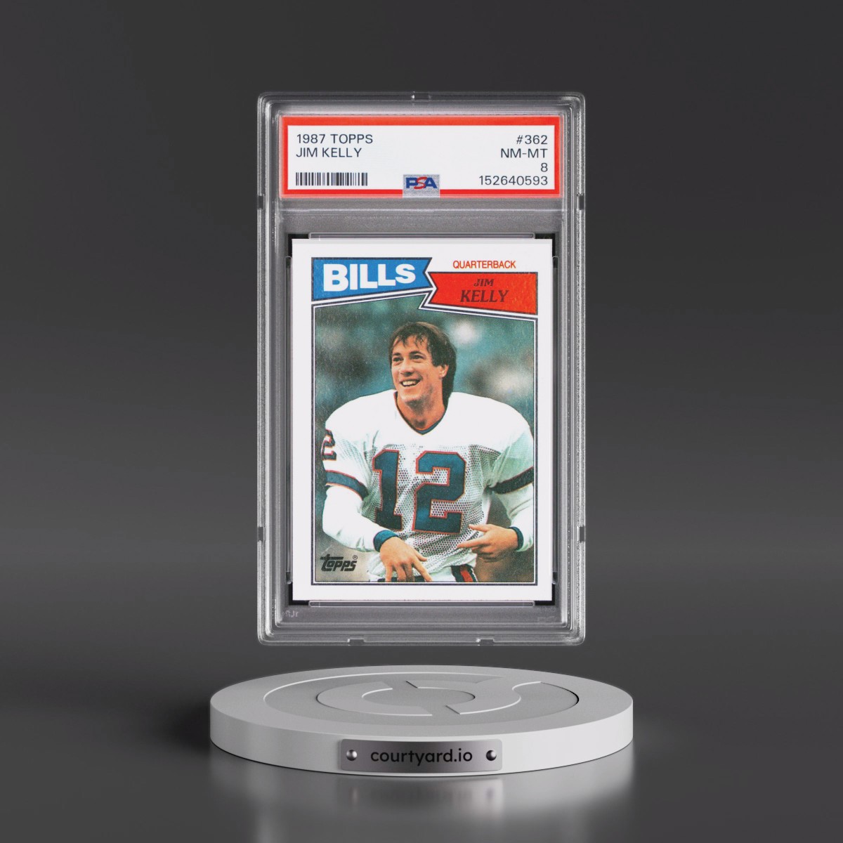 1987 Topps #362 Jim Kelly (PSA 8 NM-MT)