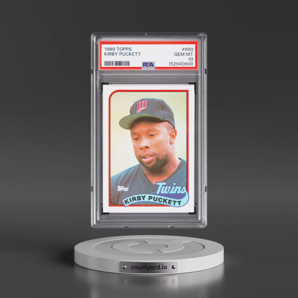 1989 Topps #650 Kirby Puckett (PSA 10 GEM MINT)