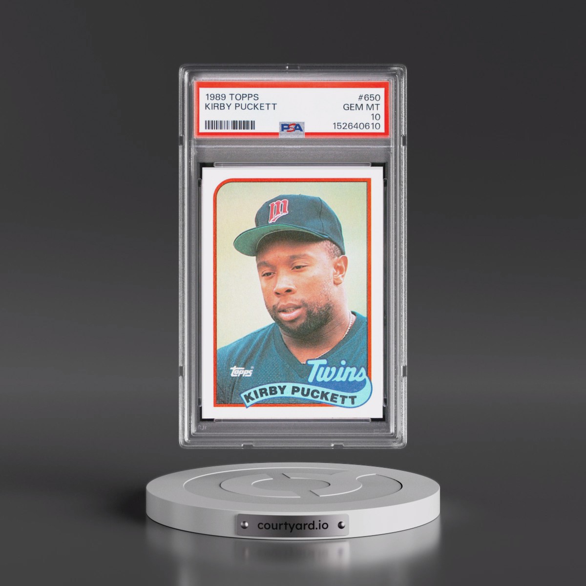 1989 Topps #650 Kirby Puckett (PSA 10 GEM MINT)
