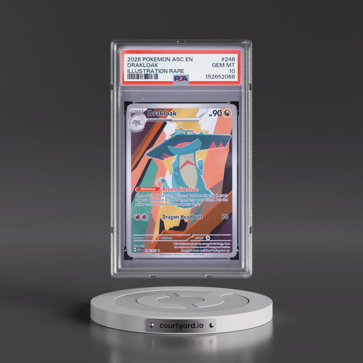 2026 Pokémon Asc EN-Ascended Heroes #248 Drakloak - Illustration Rare (PSA 10 GEM MINT)