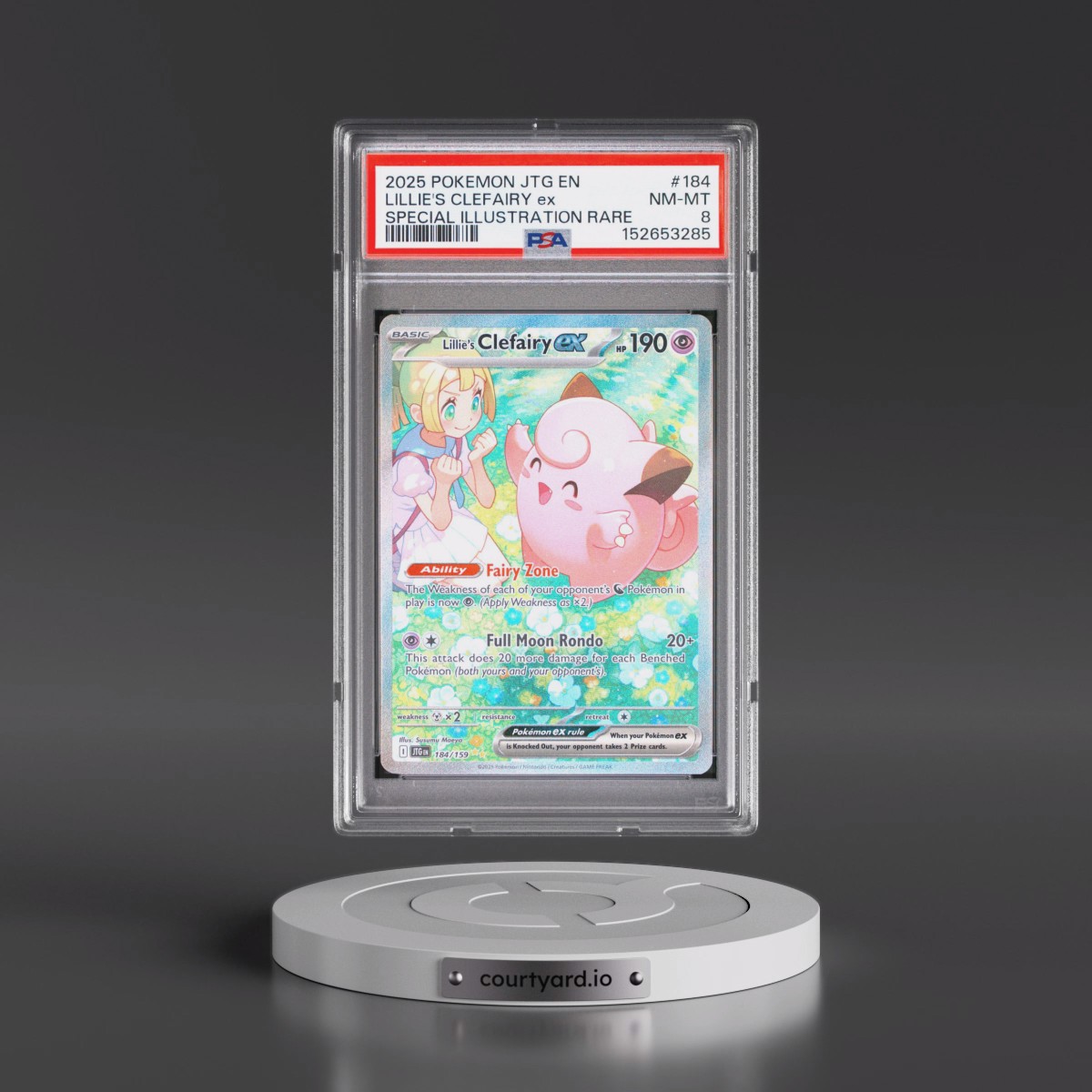 2025 Pokémon Jtg EN-Journey Together #184 Lillie's Clefairy EX - Holo Special Illustration Rare (PSA 8 NM-MT)