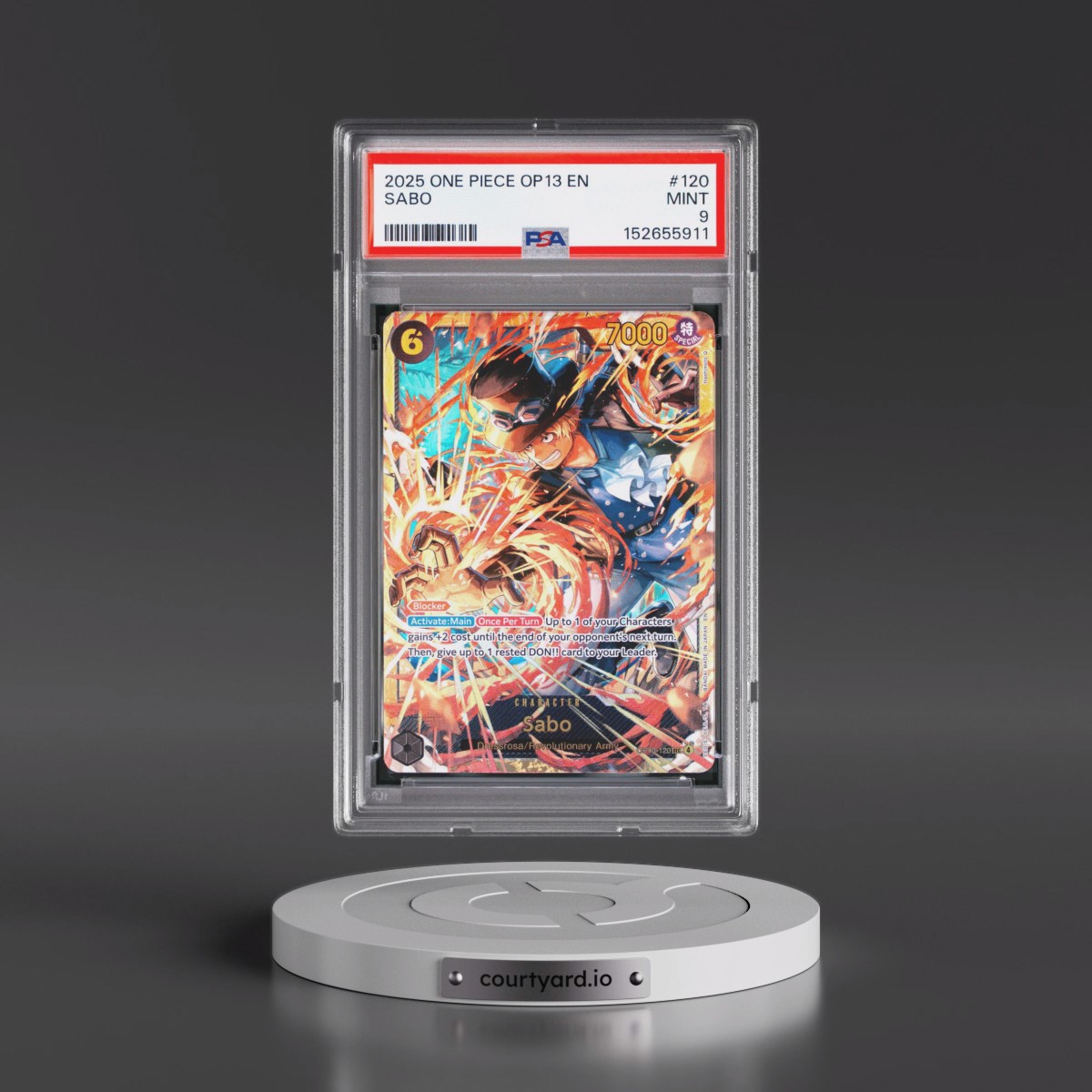 2025 One Piece OP13-Carrying on His Will #120 Sabo (PSA 9 MINT)