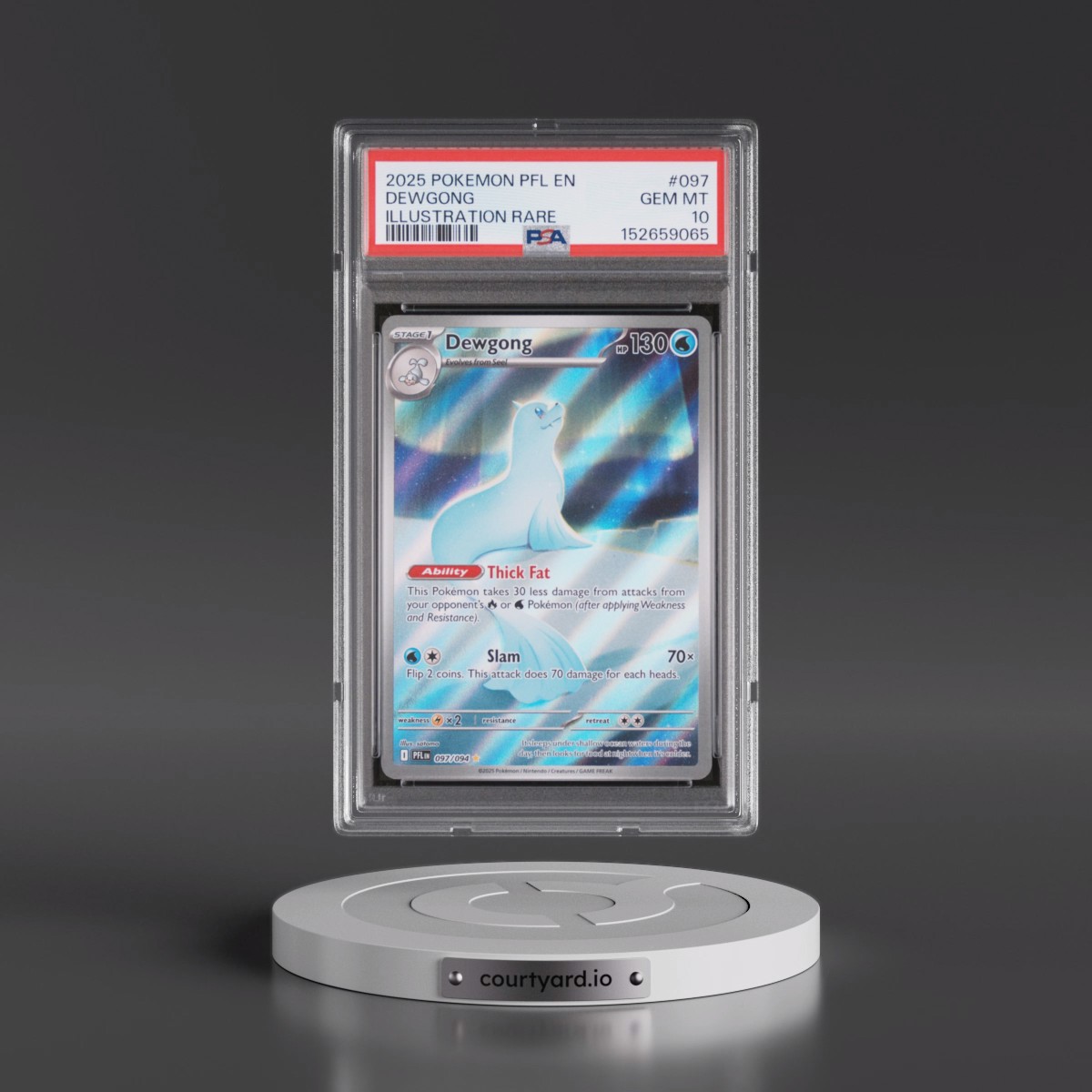 2025 Pokémon Pfl EN-Phantasmal Flames #097 Dewgong - Illustration Rare (PSA 10 GEM MINT)