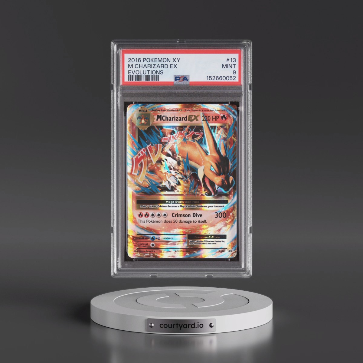 2016 Pokémon XY Evolutions #13 M Charizard EX - Holo (PSA 9 MINT)