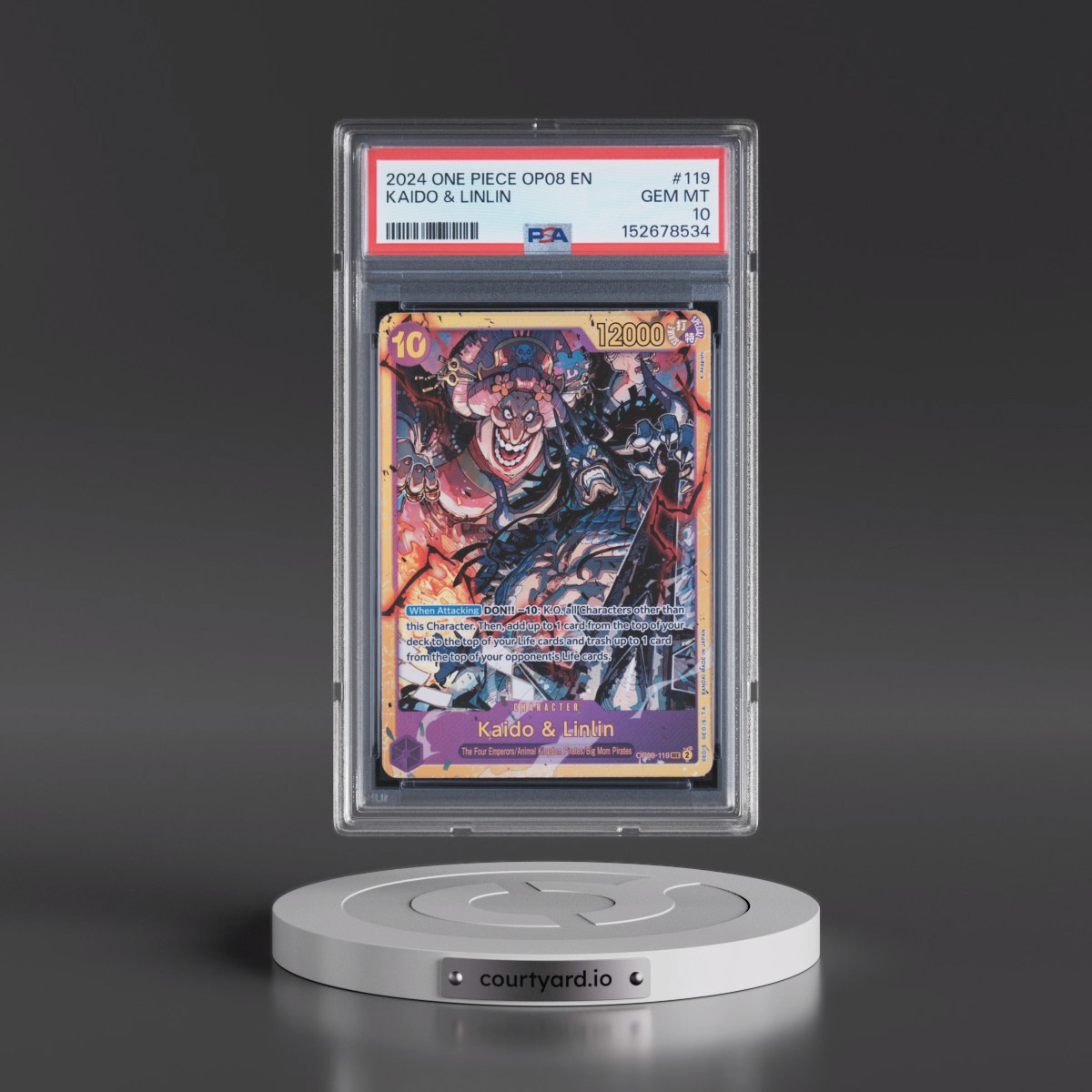 2024 One Piece OP08-Two Legends #119 Kaido & Linlin (PSA 10 GEM MINT)