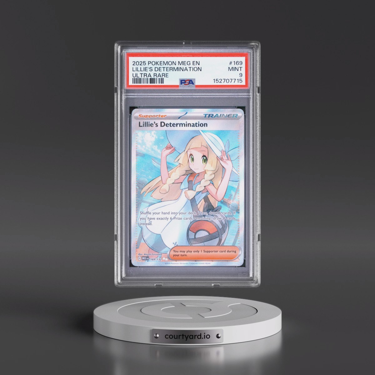 2025 Pokémon Meg EN-Mega Evolution #169 Lillie's Determination - Ultra Rare (PSA 9 MINT)