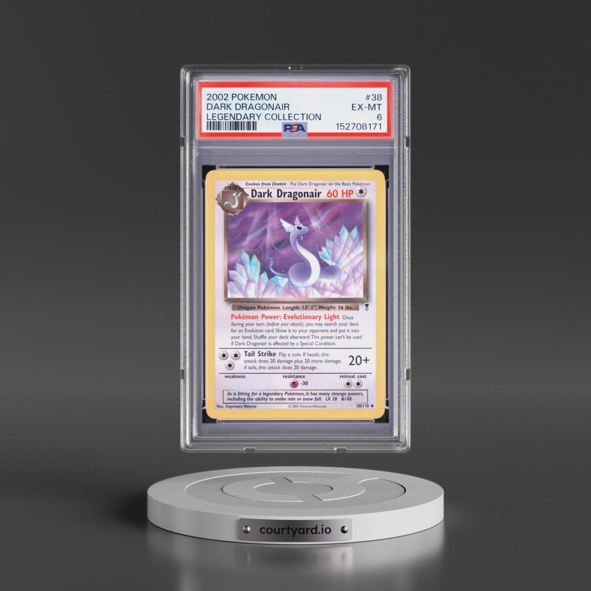 2002 Pokémon Legendary Collection #38 Dark Dragonair (PSA 6 EX-MT)