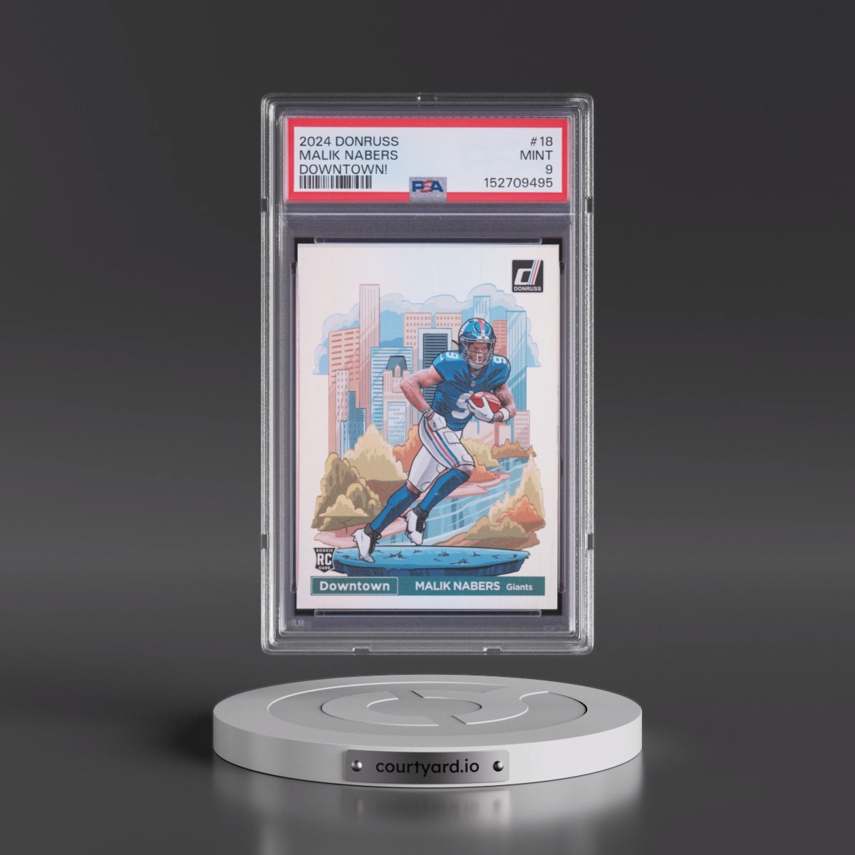 2024 Panini Donruss Downtown! #18 Malik Nabers (PSA 9 MINT)