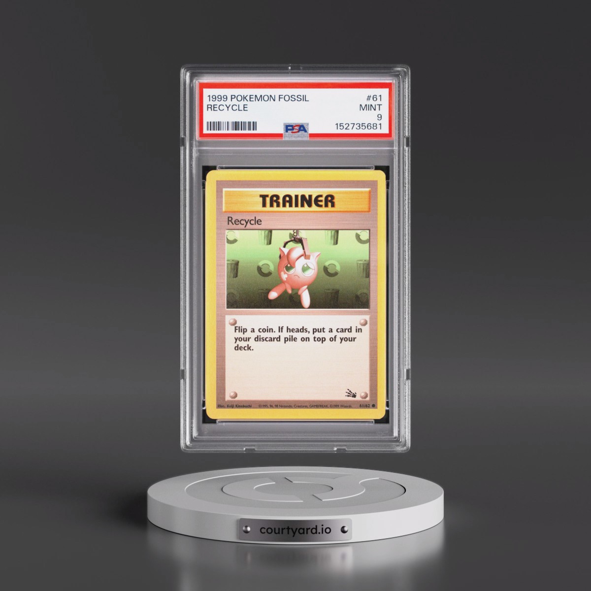 1999 Pokémon Fossil #61 Recycle (PSA 9 MINT)
