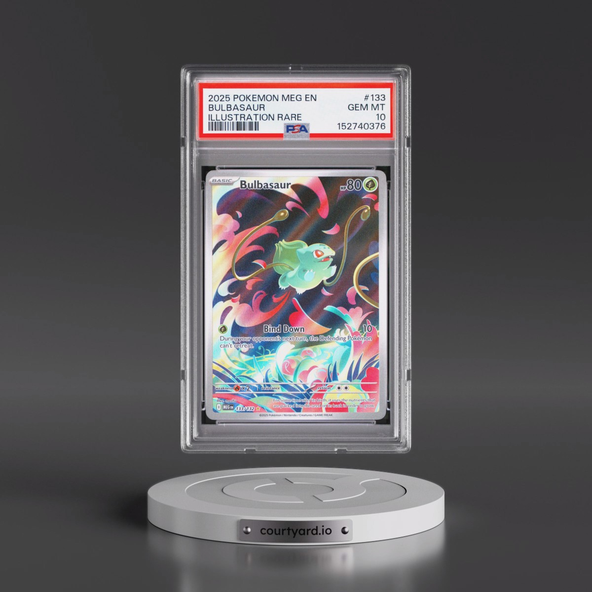 2025 Pokémon Meg EN-Mega Evolution #133 Bulbasaur - Illustration Rare (PSA 10 GEM MINT)