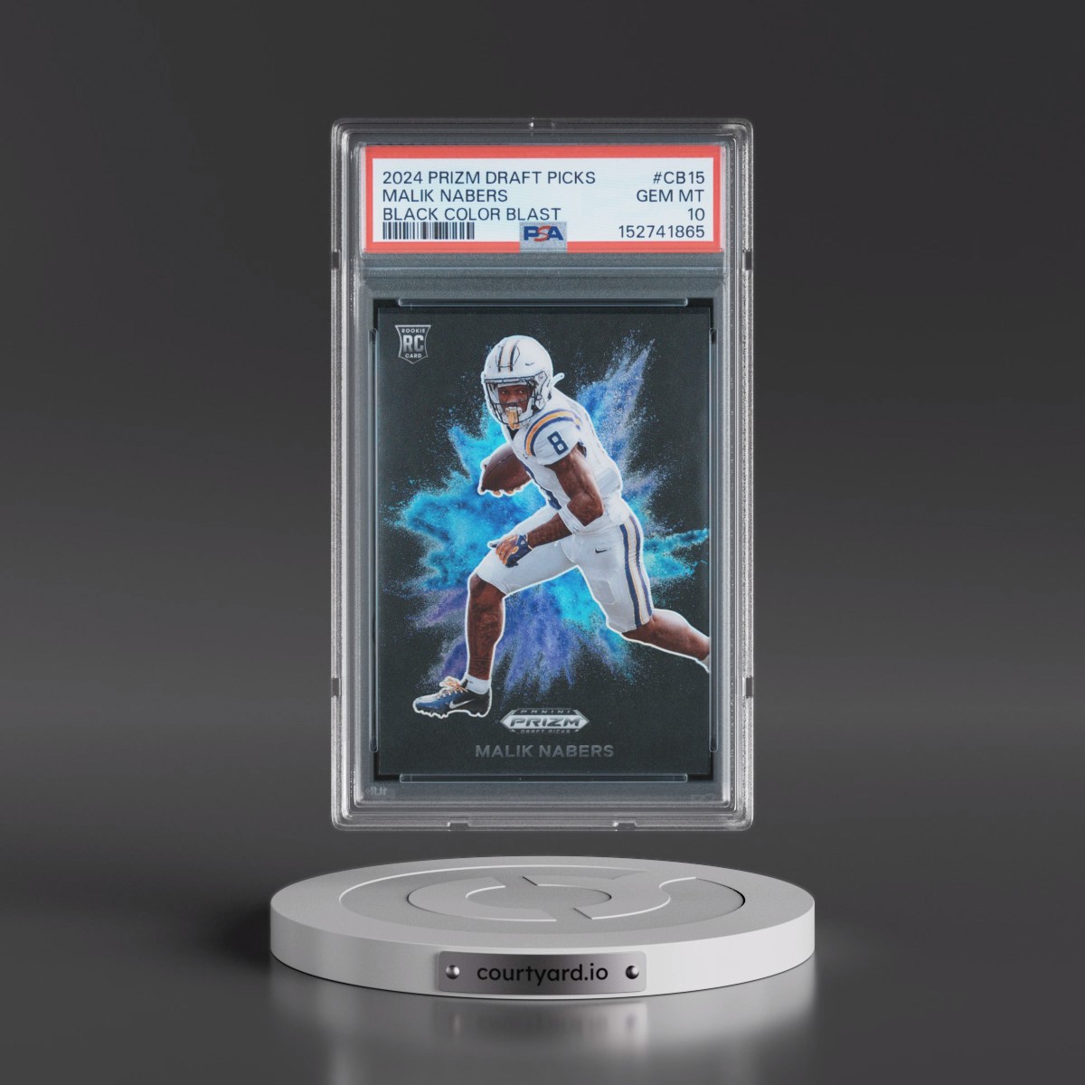 2024 Panini Prizm Draft Picks Black Color Blast #CB15 Malik Nabers (PSA 10 GEM MINT)