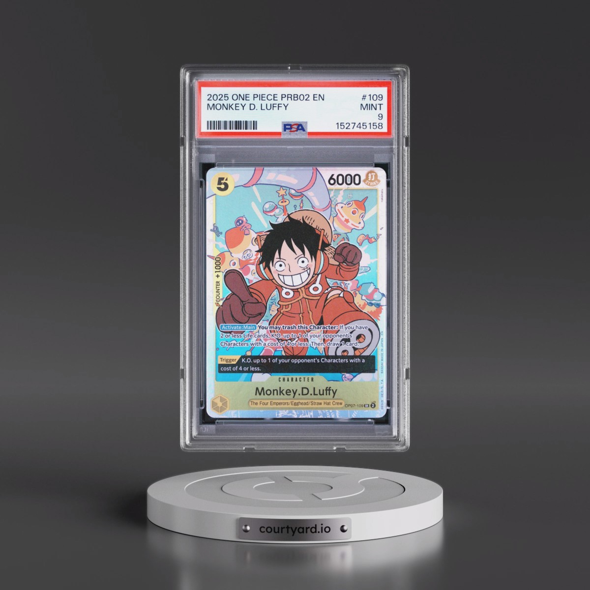 2025 One Piece PRB02-Premium Booster -One Piece Card the Best- Vol.2 #109 Monkey D. Luffy (PSA 9 MINT)