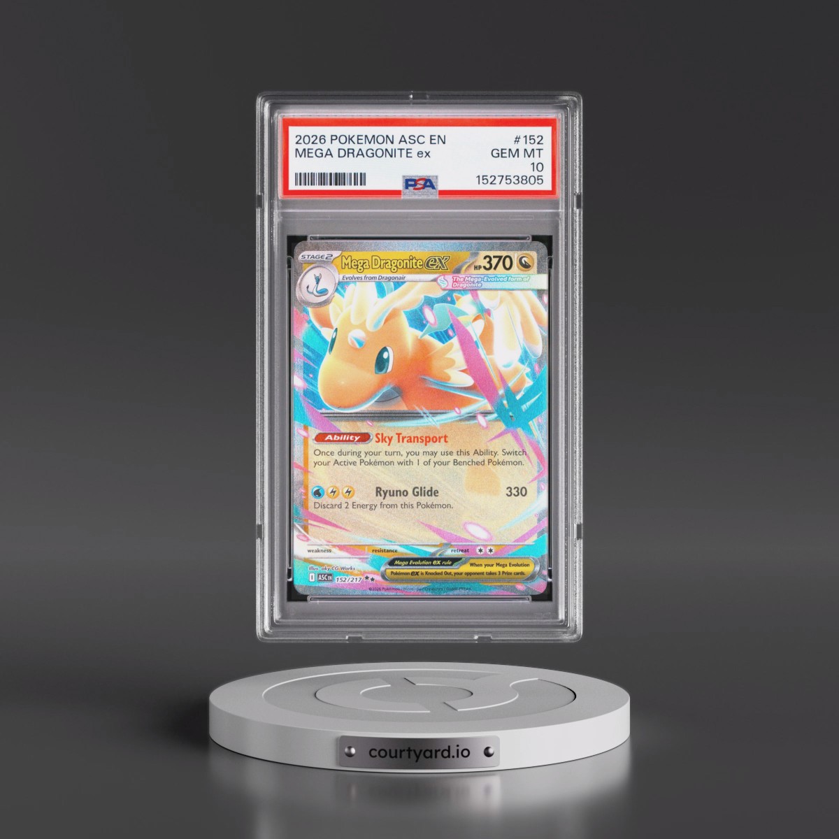 2026 Pokémon Asc EN-Ascended Heroes #152 Mega Dragonite EX - Holo (PSA 10 GEM MINT)