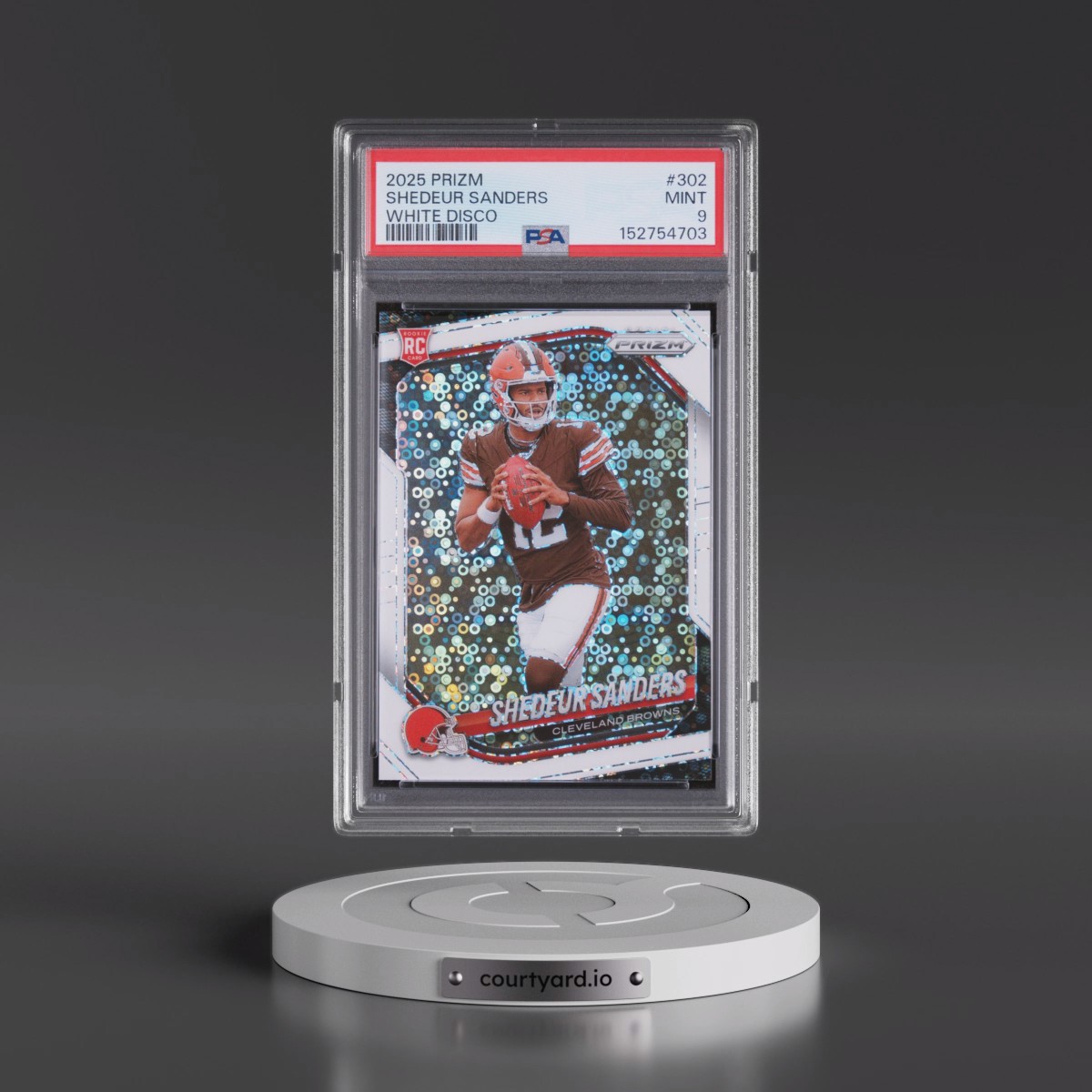 2025 Panini Prizm #302 Shedeur Sanders - White Disco (PSA 9 MINT)