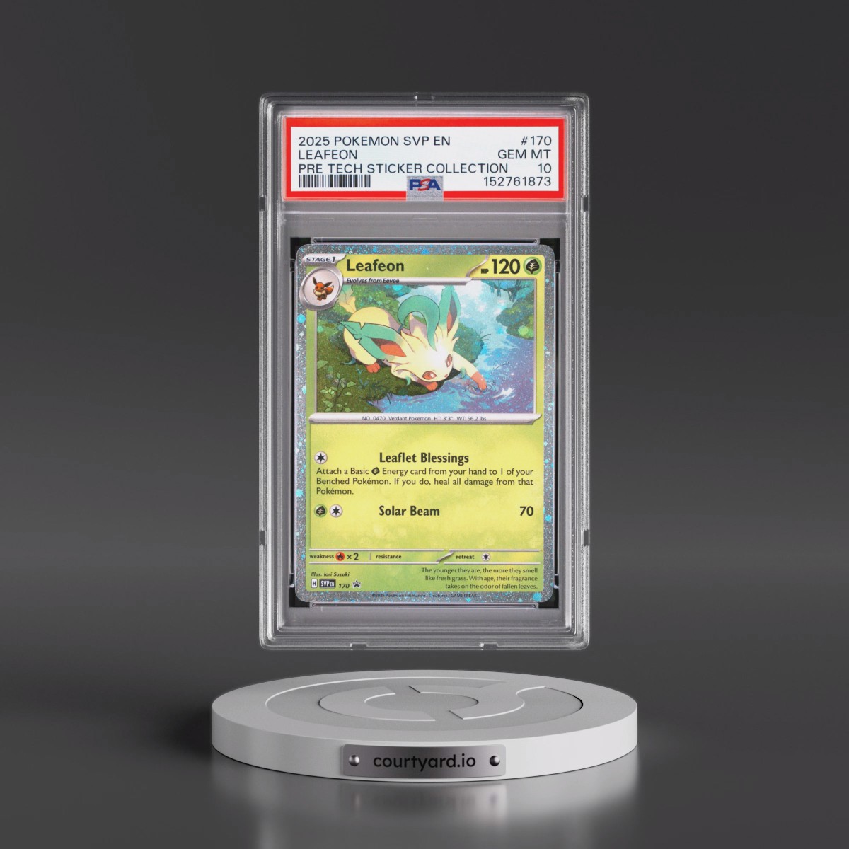 2025 Pokémon Svp EN-SV Black Star Promo #170 Leafeon - Prismatic Evolutions Tech Sticker Collection (PSA 10 GEM MINT)