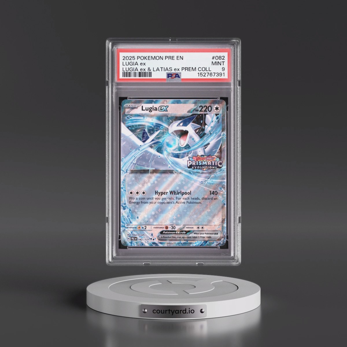 2025 Pokémon Pre EN-Prismatic Evolutions #082 Lugia EX - Holo Lugia EX & Latias EX Premium Collection (PSA 9 MINT)
